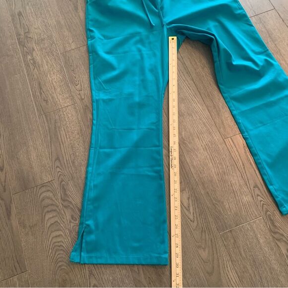 Dickies Teal High Waist Scrub Pants Women’s Large Draw String Pockets. - Picture 11 of 12